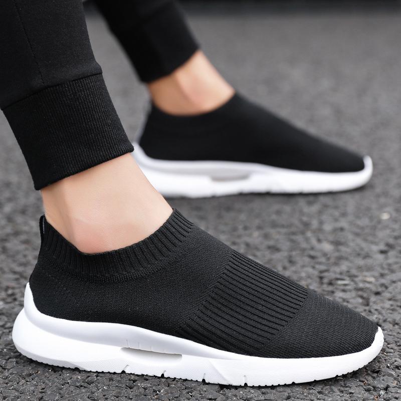 Unisex Summer Casual Sports Sneakers Breathable SlipOn Women Men Light Running Shoes Jogging Slip Loafer Womens Sock