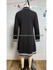 2026 Women's Casual Color Block Lapel Zipper Dress with Pockets