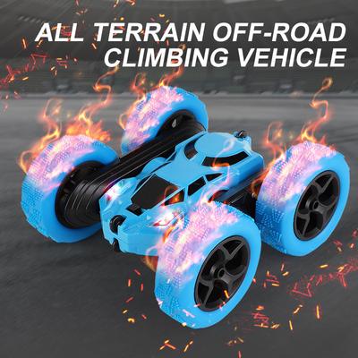 2.4G Double-sided Dump Stunt Car 360° Swing Arm Remote Control Light Climbing Car Drift Toy Car