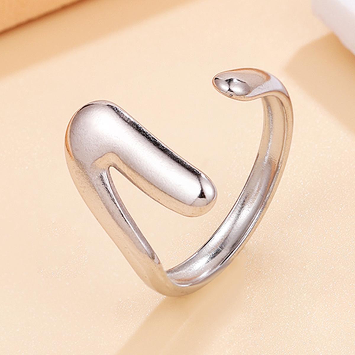 Cross Personality Geometric Open Stainless Steel Ring with 18K Gold Vacuum-Plated Finish