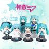 6pcs/set Anime New Hatsune Miku Figure Mini Character Ornaments Kawai Hatsune Table Decoration for Home Adult Toy Child Gifts