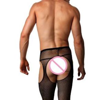 Adult Sexy Pantyhose Costumes Porno Exotic Men'S Pantyhose Sexy Four Open Crotch Tights Small Mesh Stockings For Male Underwear