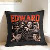 Edward Cullen Pillow Cover  Retro Trendy Pillow Case For Couch Sofa Bedroom Comfy Cushion Cover Birthday Present