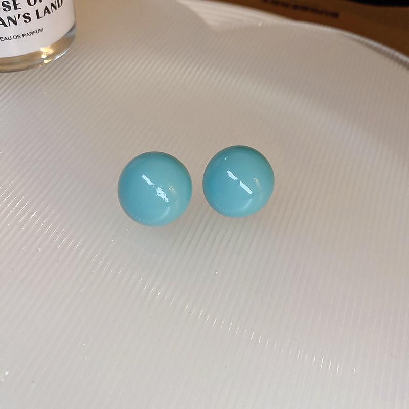 Silver needle blue butterfly oil-dip diamond-inlaid stud earrings, artistic and fresh style, fashionable and luxurious, high-end earrings