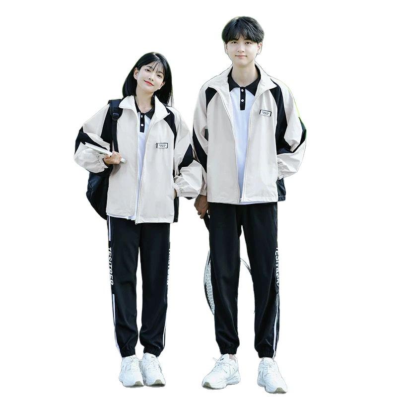 Academy Style Junior High 3-Piece Set: Campus Windbreaker, Autumn Sports Meet Jacket & School Uniform