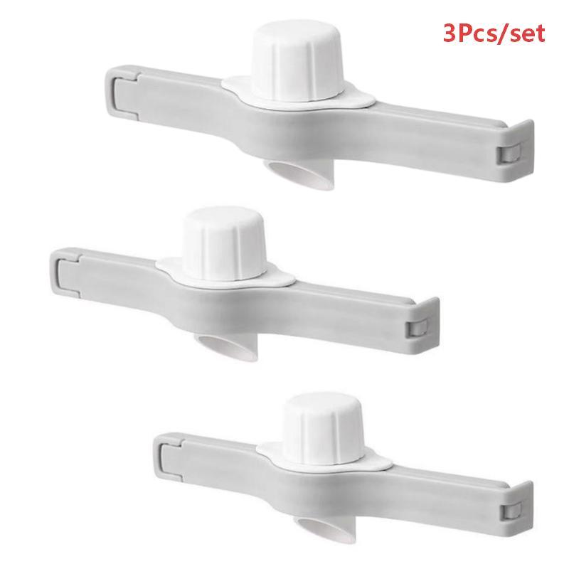 Food Bag Sealing Clips 3/5Pcs with Pour Spout Fresh Keeping for Kitchen Food Seasoning Storage 3Pcs
