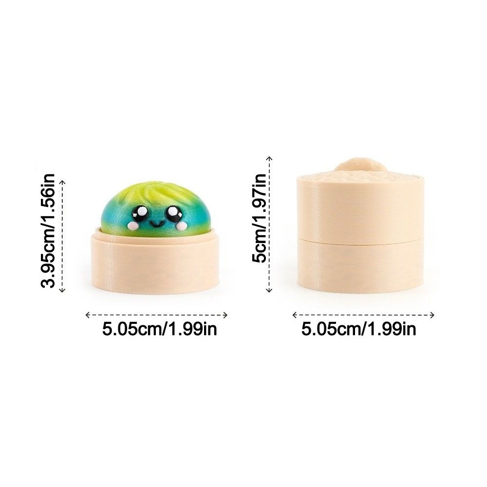 Multiple Gradient Colors Dumplings Blind Box Toy Luminous Baozi Fidget Button Toy  Home Decoration