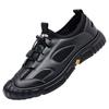 Men's leather shoes Men's genuine leather summer mesh breathable shoes One pedal sports and leisure soft-soled bag head shoes Pure cowhide