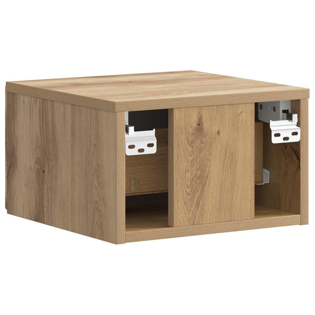 Wall Mounted Nightstand Artisan Oak 34.5 x 33 x 20 cm