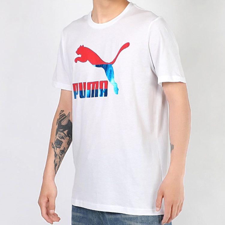 Puma T Shirt Men's PUMA White Red 530003-57