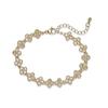Colorful CZ Stone Copper Bracelet And Necklace Set With Lobster Clasp Adjustable Minimalist Romantic Jewelry