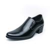 Herren Modische Absatzsteigernde Leder Slipper Freizeitschuhe, Spitze und Hoher Absatz für den Frühling