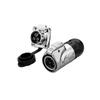 LP16 3 Pin Aviation Connector Socket Metal Flange Mount Industrial Power Signal Plug