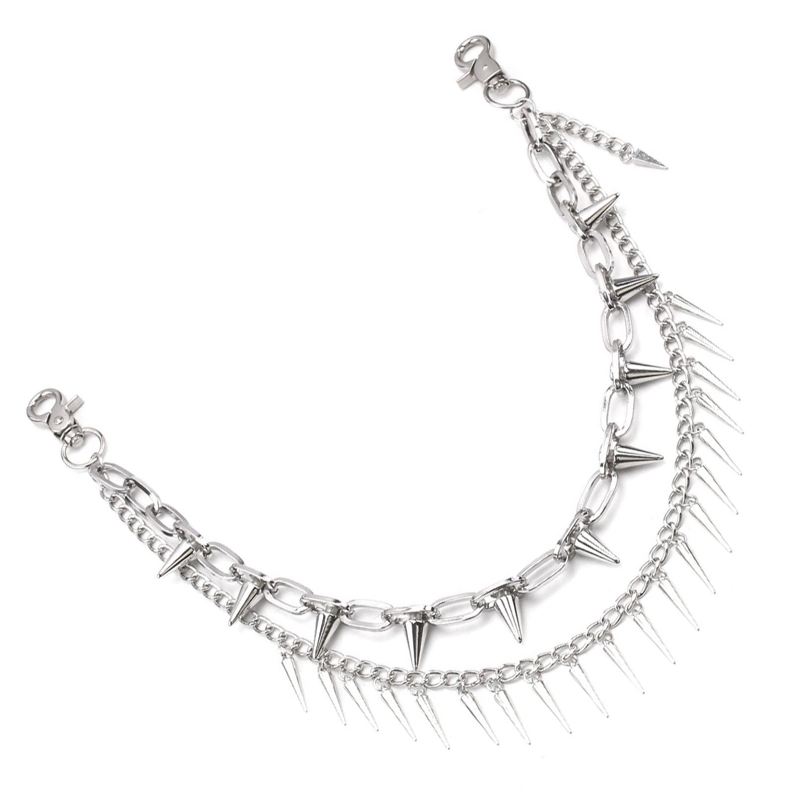 

Pants Chain Punk Jeans Chain Wallet Jewelry Unisex Trousers Ornament Aesthetic Heart Wing Chain for Party/Daily Wear C