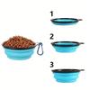 Silicone Collapsible Dog Bowl Large Capacity with Cover and Hook Dog Food Water Basin Space Saving Pet Water Food Dish