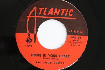 7inch Record SOLOMON BURKE - Home In Your Heart / Words 452180 ATLANTIC 1963 US Soul/Funk Used