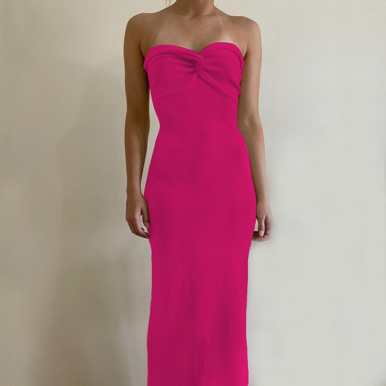 

Women s Spring&Summer Knitted Twist Fashion Sexy Dresses XL білий