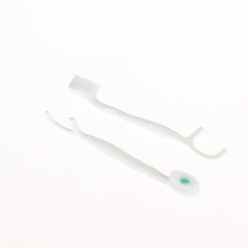 8/16Pcs Portable And Individually Packaged 3-In-1 Brush Head Toothbrush Floss Disposable Toothbrush For Adults On Business Trips