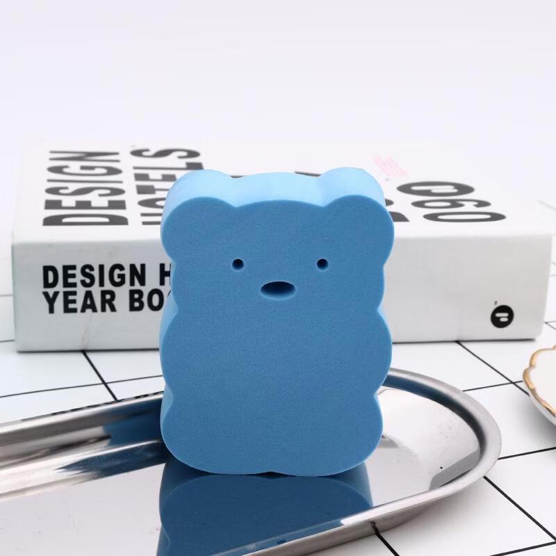 Cute Cartoon Bear Baby Bath Sponges (3-Pack)
