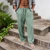 Summer Breathable Cotton-linen Men's Loose-fit Casual Straight-leg Trousers