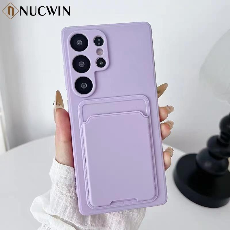 Card Bag Wallet Case for Samsung Galaxy S26 Ultra S24 23 22 S25 Ultra Plus S24FE NOTE10 Ultra Thin Shockproof Soft Cover