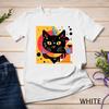 Memphis Aesthetic Cat Geometric Style Blue Orange Yellow Tee Unisex T-shirt