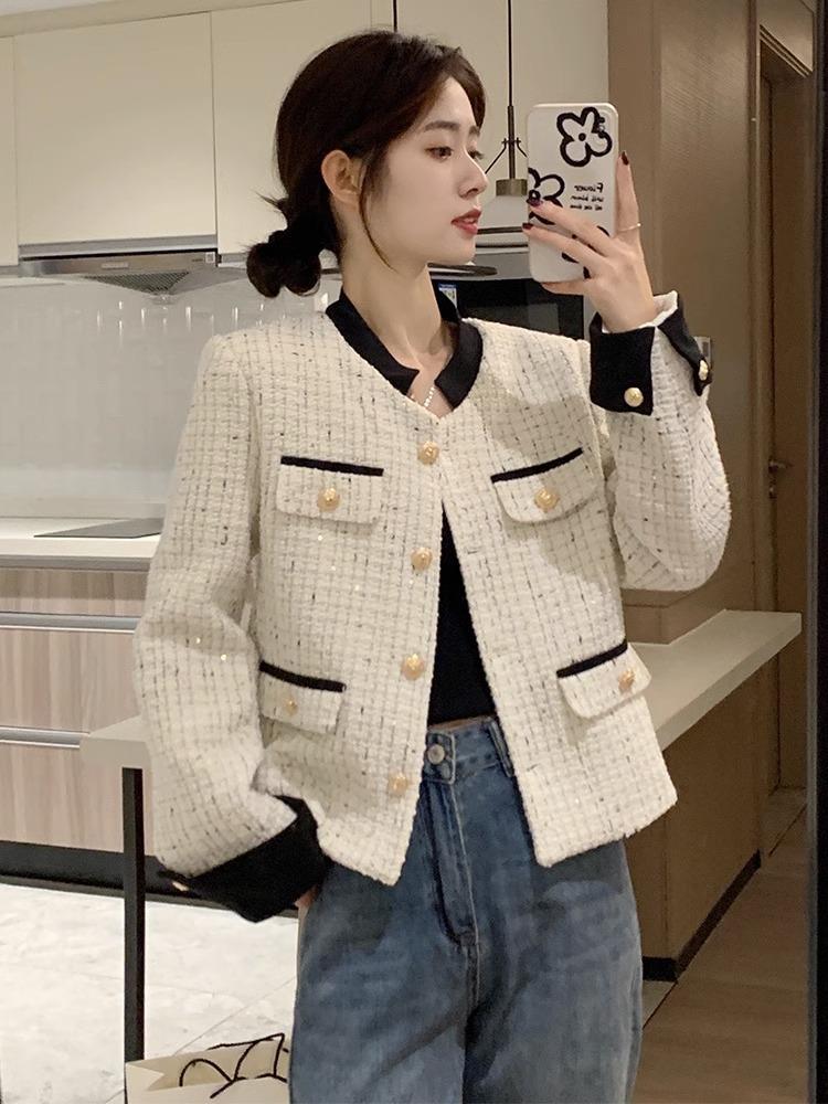 French Temperament Socialite Xiaoxiangfeng Jacket Women's Clothing Autumn and Winter High-end Small Short Casual Versatile Top