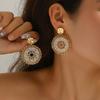 Bohemian Bunte Runde Kristallperlen Ohrhänger für Damen Handgefertigte Geometrische Ohrringe Sommer Party Schmuck Geschenk