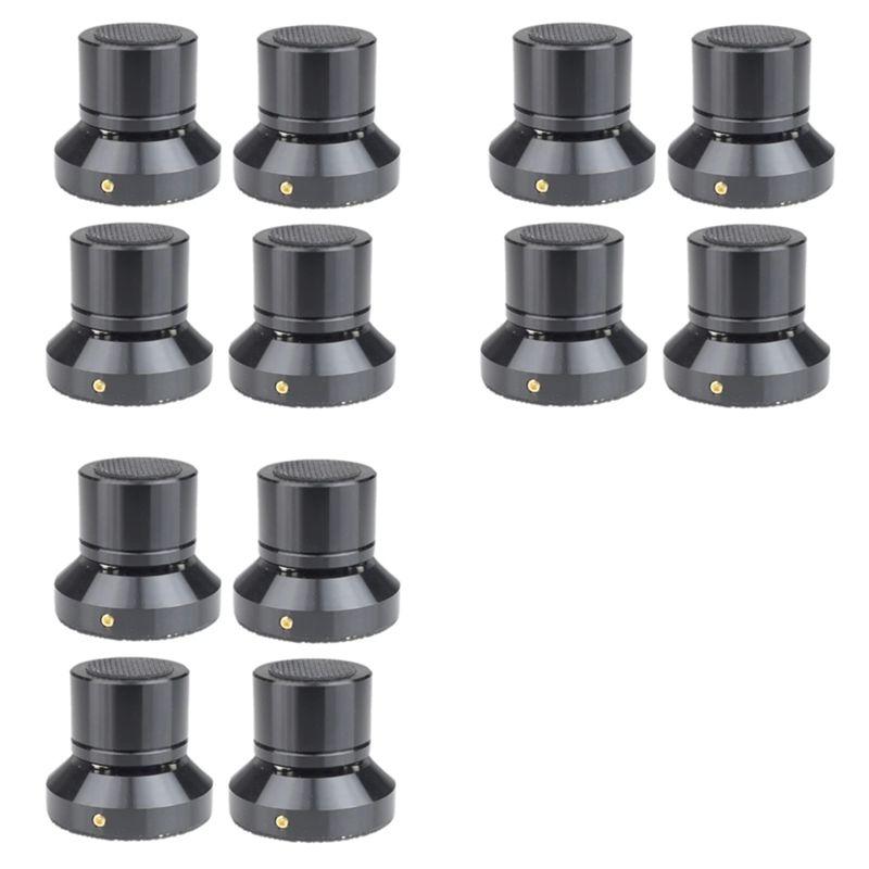 

12X Speaker Isolation Stand Lead Alloy Adjustable Tray Pad Ball Foot Speaker Stand Isolation Feet Spike Black чорний
