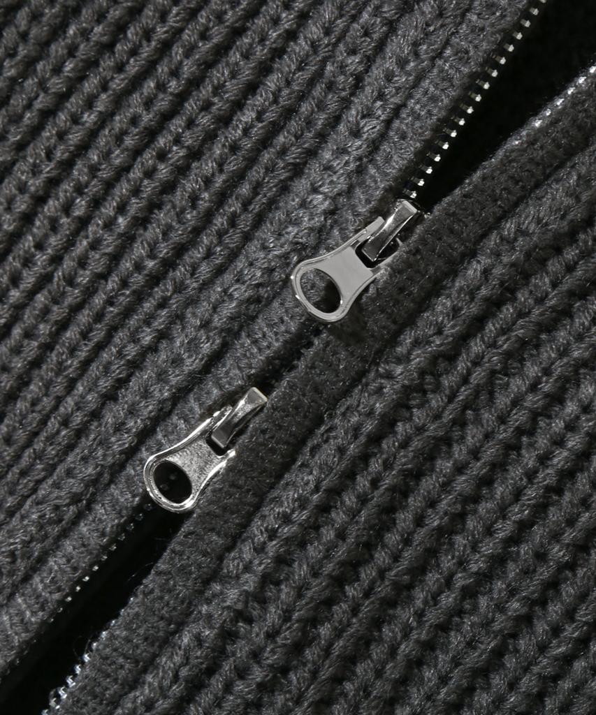Maglia Tricot TRILLION con Zip e Spazzola Lavabile (Carbone)