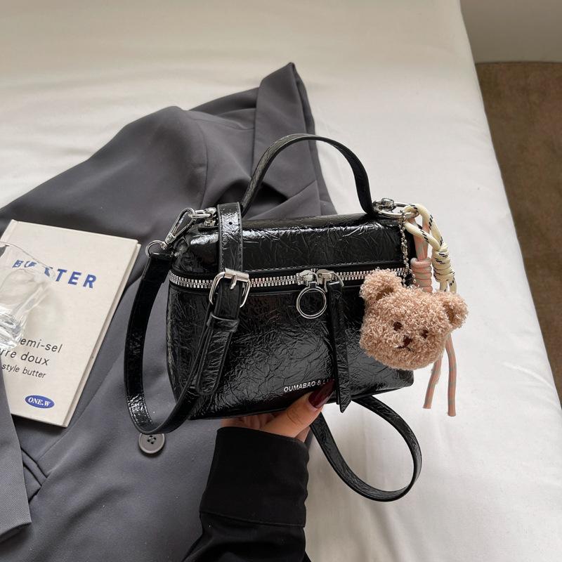 Burst pattern portable small bag women's 2025 summer new trendy lunch box bag niche shoulder messenger bag wholesale