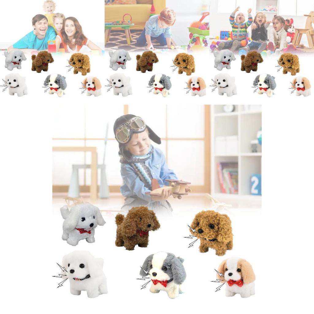 Interactive Soft Toy Dog With Walking And Sound Features For Child Engagement And Playtime
