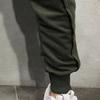 Men Harem Pants Solid Color Ankle Tied Streetwear Hip Hop Double Layer Running Baggy Pants for Jogging