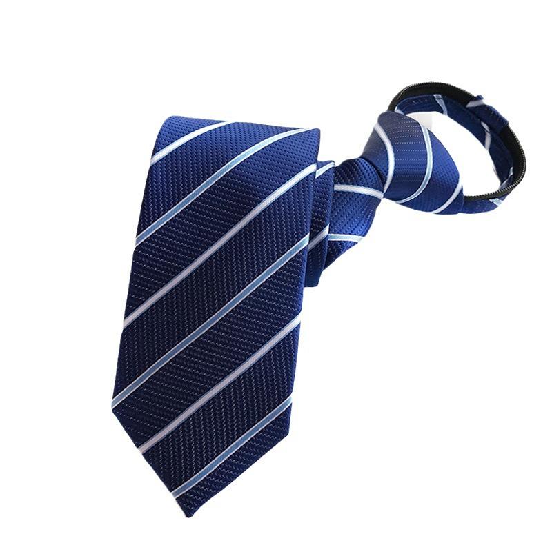 Ruifeng Men's 8cm Elastic Tie - Easy Pull, Formal Wedding or Business Wear