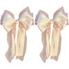Streamer Bow Hair Clip Women Sweet Half-tie Hair Spring Clip Versatile Fashion Hair Accessories