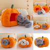 Cat Pumpkin House Dog Plush Toys Cartoon Detachable Children Birthday Gifts