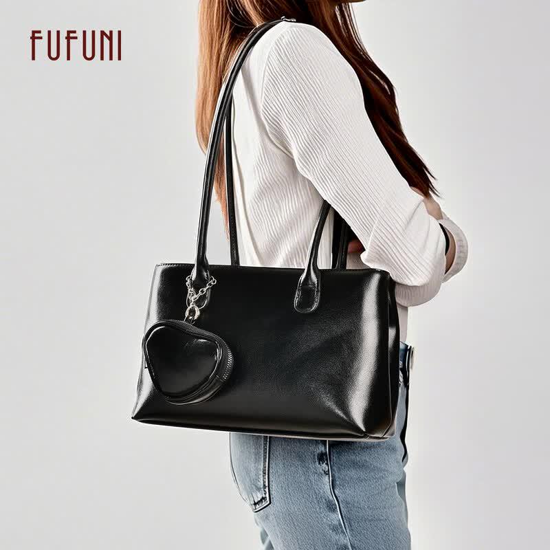 FUFUNI Women's Retro Large Capacity Shoulder Tote Bag