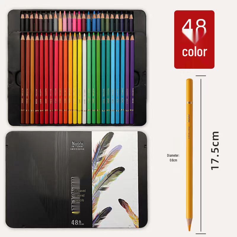 NeoNio Professional Water-Soluble Oil-Based Colored Pencils Set, 100 & 120 Colors in Iron Box for Hand-Painting