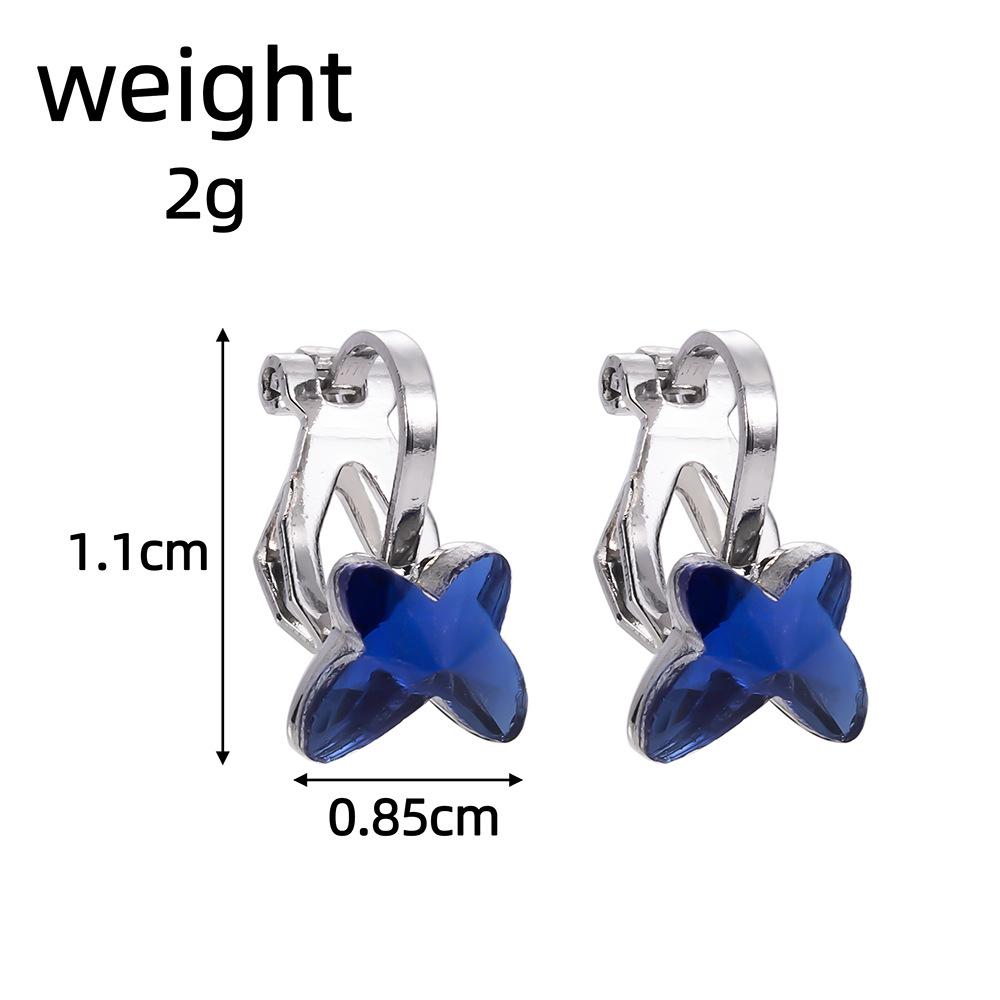 Colorful Butterfly Pierced Ear Clip Earrings
