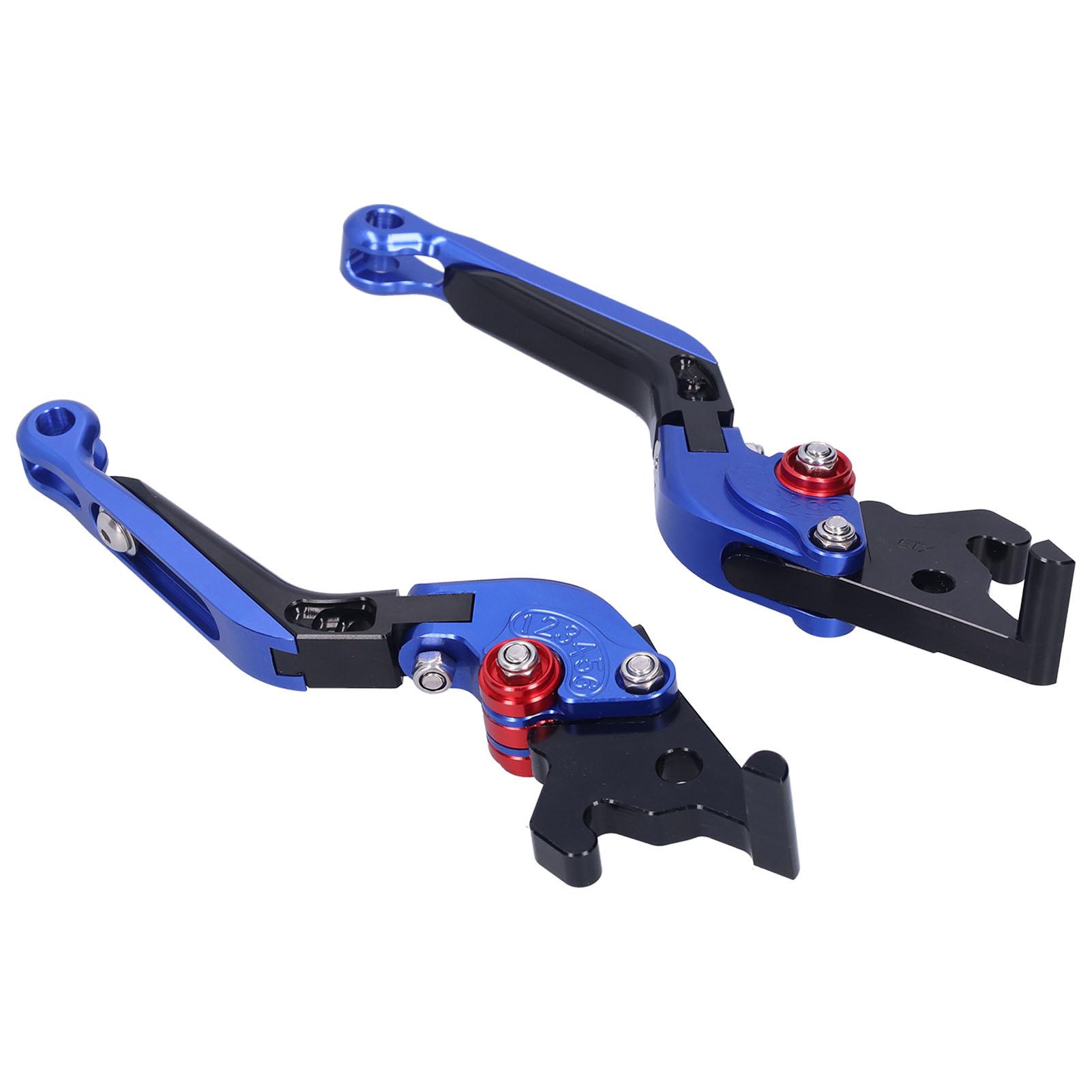 

Pair of Folding Extendable Brake Clutch Levers Fit for Yamaha XMAX 250 300 400 125 2018 2021Blue Black Without Logo