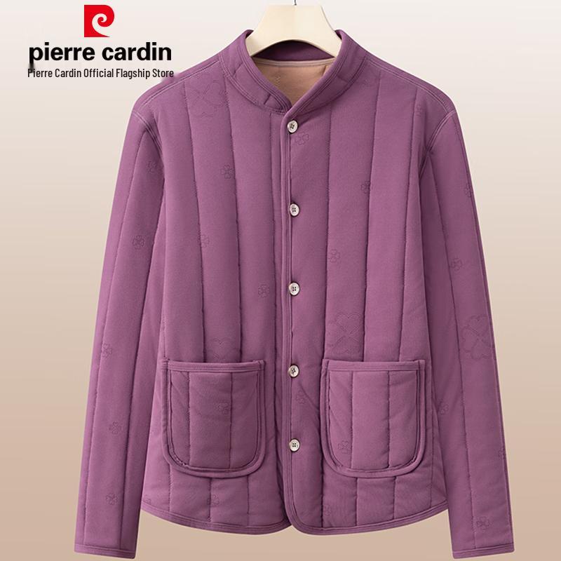 Pierre Cardin Mid-Aged & Elderly Wool-Lined Warm Padded Cardigan Jacket