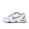 Air Monarch 4 Rutschfest Abriebfest Niedrig geschnitten Klobige Sneaker Unisex Weiß Blau 415445-102(Team676-)