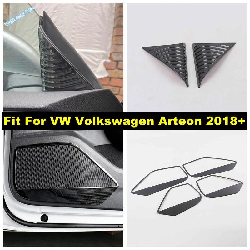 For VW Volkswagen Arteon 2018 - Car Inner Window Pillar A Stereo Speaker / Door Stereo Speaker Frame Cover Trim Accessories