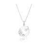 Camellia Ping'an Kou S925 Silver Chalcedony Pendant Necklace for Women - Elegant High-End Design