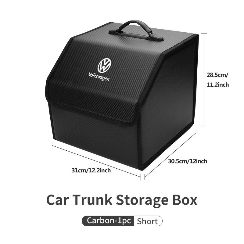 For Volkswagen VW Car Trunk Storage Box Leather Large AS22 Capacity Foldable Organizer Polo Jetta Sagitar Magotan Passat B5 B6 B7 CC