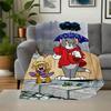 Tom and Jerry Rainy Day Adventure Poster PrintBlanket Flannel Throw Blanket for Sofa, Bed, Travel, Camping, Office