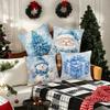 Christmas Decoration Pillowcase Cute Santa Claus Snowman Pillow Cover Suitable for Home Room Sofa Cushion Cover Friend Gift