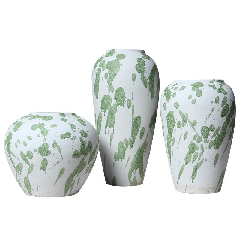 Jingdezhen Keramikvase Retro Europäischer Stil Blumentopf für Wohnzimmer Schreibtisch Hydroponik Sukkulente
