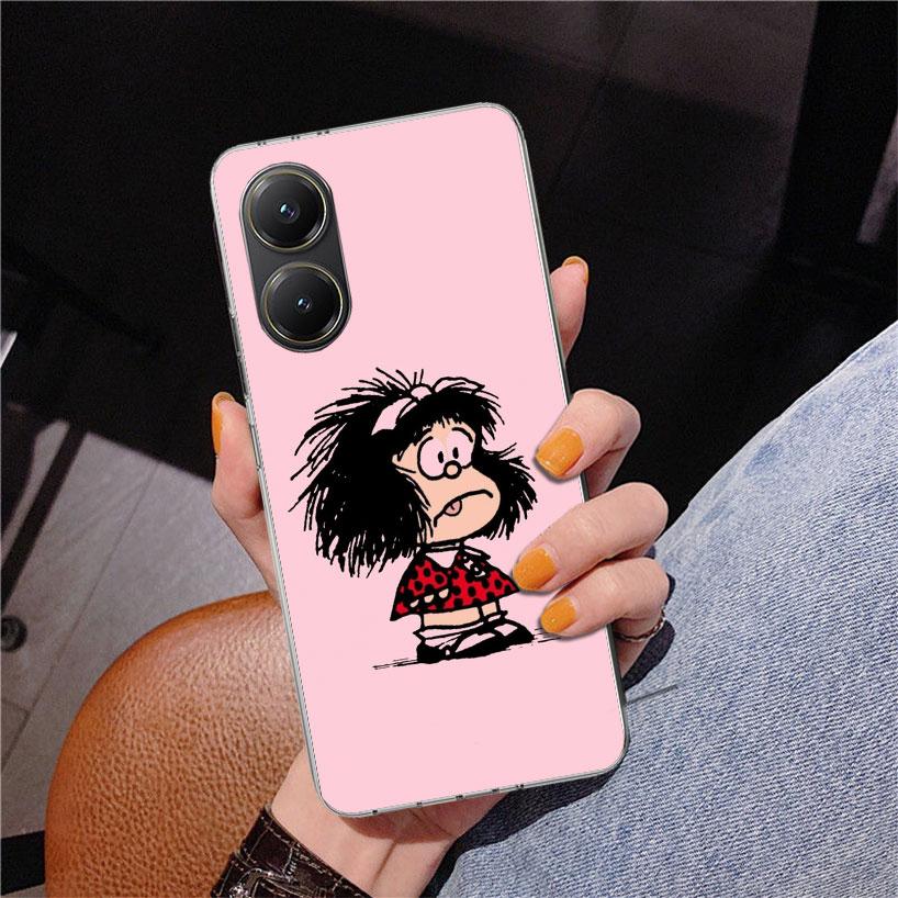 Cartoon Cute Mafalda Phone Case For Xiaomi Poco X7 X6 X5 Pro F7 Ultra Redmi 15C 15 13C 13 12C 12 10 10A 10C 9 9A 9C 9T Cover Poc