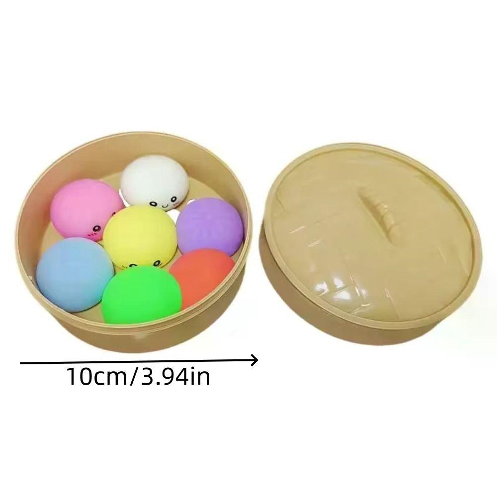 With Steamer Dumplings Squishy Food Shape Fidget Sensory Toy Squishy Crystal Bun Children Gift